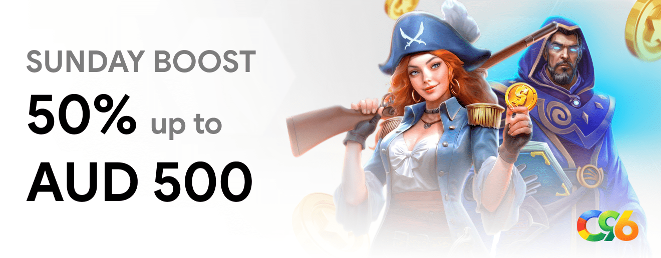 C96 login interface for a modern casino platform offering slots, table games, and immersive live casino action